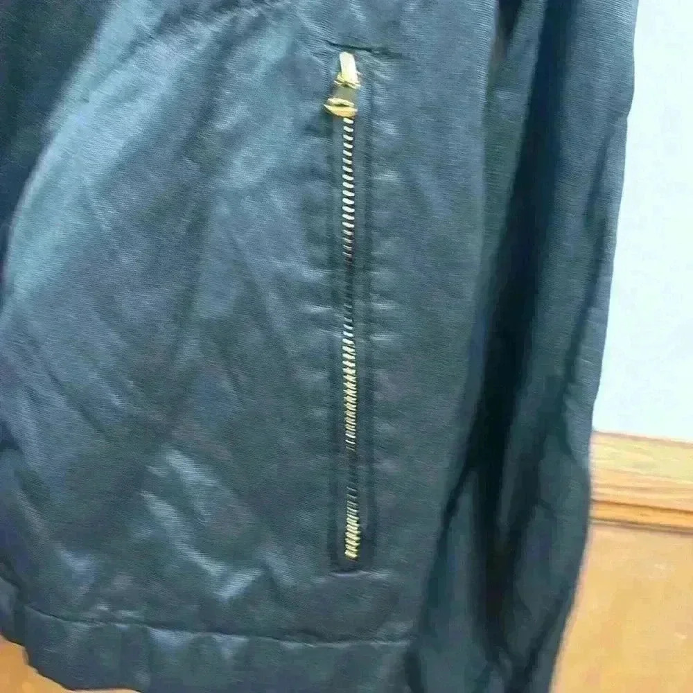 Talbots Black Jacket Zipper & Snaps 2 Zip Pockets Size M - Picture 7 of 15